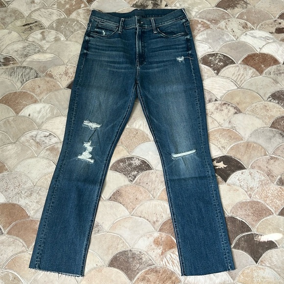 Mother Mid Rise Dazzler Ankle Fray in Weekend Warrior Wash Size 31 - Picture 3 of 7